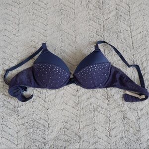 💙Aerie Navy Blue Jeweled Push Up Bra💙